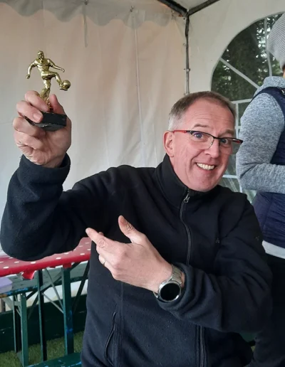 Stephan Strunck von TG-Plan beim Fussballgolf in Bonn